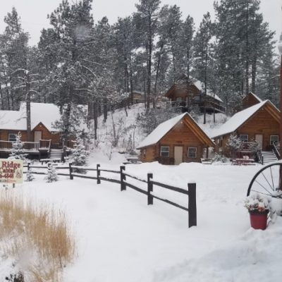 Winter at Rustic Ridge Guest Cabins