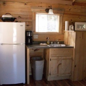 Kitchen Pine Lodge Kitchen at Rustic Ridge Guest Cabins