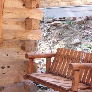 Porch Swing Sunset Ridge Porch Swing at Rustic Ridge Guest Cabins