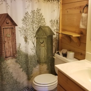 Bathroom Sunset Ridge Bathroom at Rustic Ridge Guest Cabins