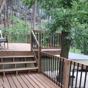 Homestead House Deck at Rustic Ridge Guest Cabins
