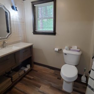 Bath 2 Homestead House Bathroom at Rustic Ridge Guest Cabins