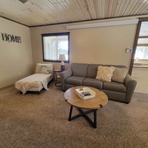 HH Liv. Rm 2 Homestead House Living Room at Rustic Ridge Guest Cabins