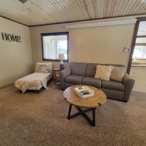 HH Liv. Rm 2 Homestead House Living Room at Rustic Ridge Guest Cabins