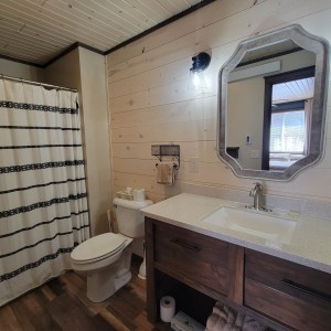 HH master bath Homestead House Master Bath at Rustic Ridge Guest Cabins