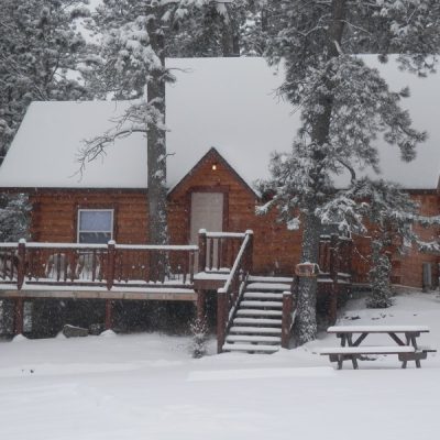 Winter at Rustic Ridge Guest Cabins