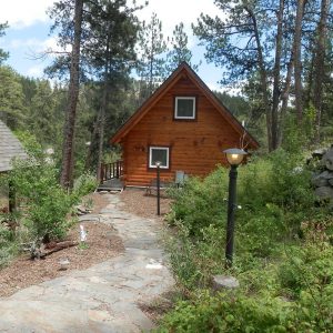 Trails End #6 Stone Path Behind the Cabin Trails End Stone Path at Rustic Ridge Guest Cabins