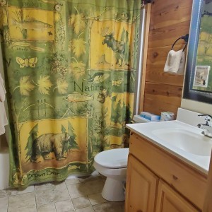 Bathroom 1 Hunters Haven Bathroom at Rustic Ridge Guest Cabins