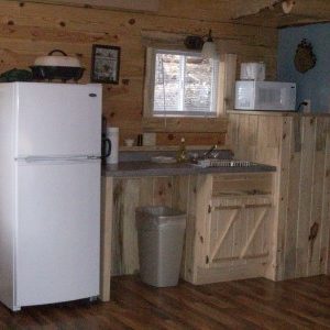 Trails End Kitchen at Rustic Ridge Guest Cabins
