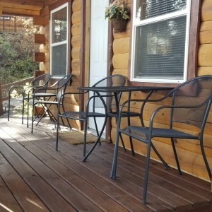 Timber Ridge Front Porch at Rustic Ridge Guest Cabins