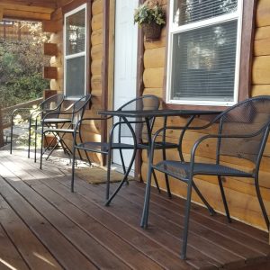Timber Ridge Front Porch at Rustic Ridge Guest Cabins