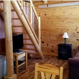 living rm Mountain Shadows Living Room at Rustic Ridge Guest Cabins